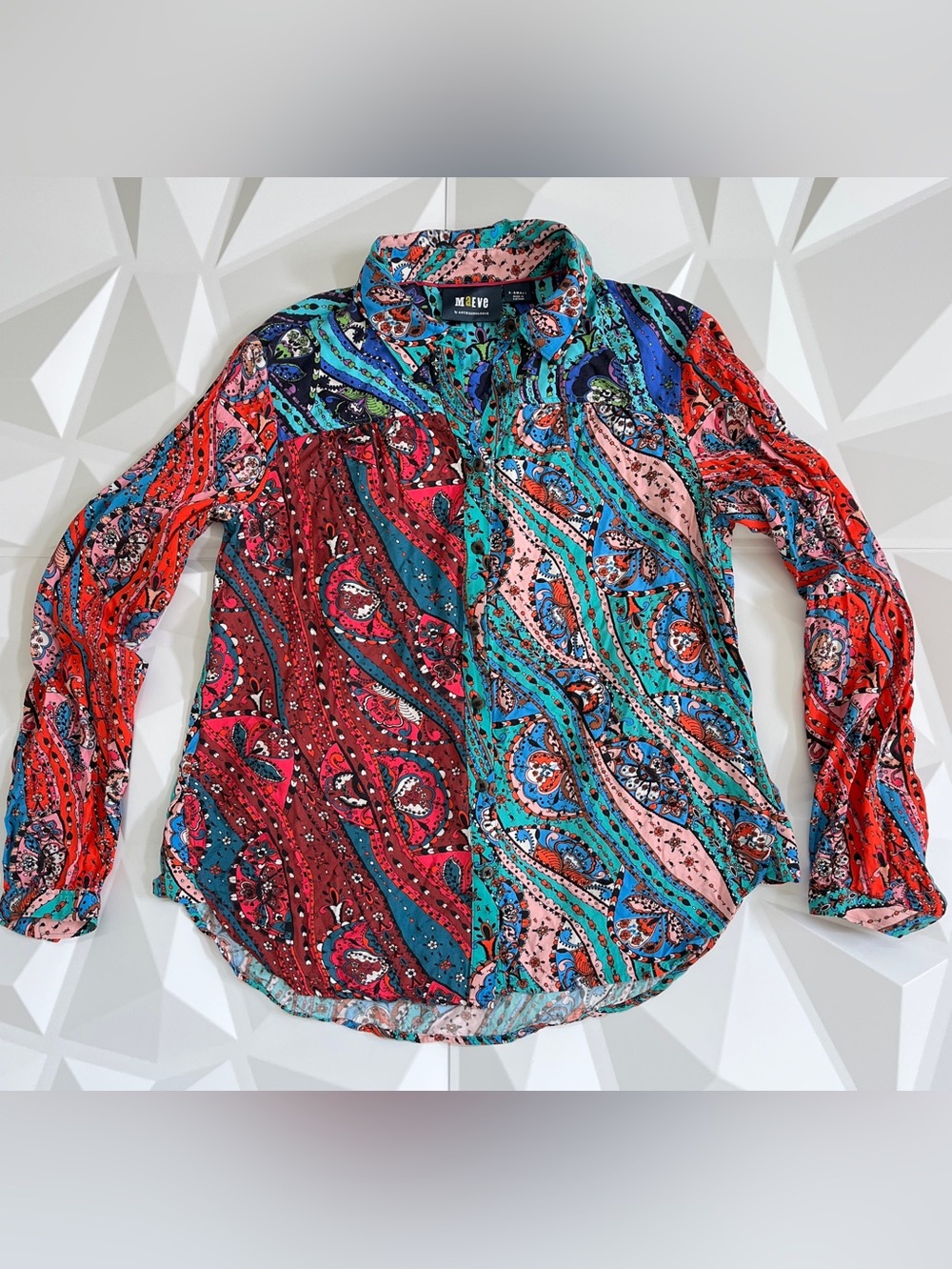 Anthropologie x Maeve The Paz
Button Down Patchwork Paisley Boho Shirt Top Sz:XS - Picture 11 of 15